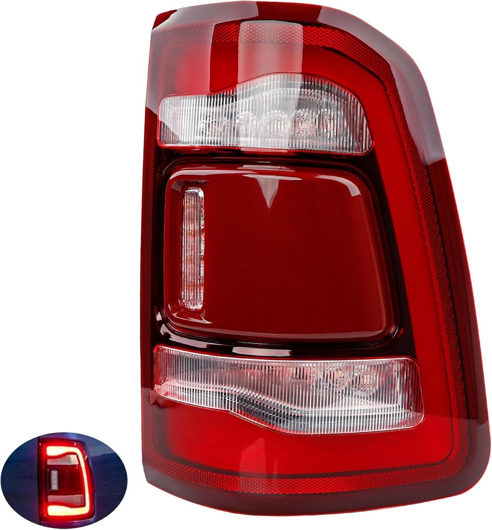 LED Taillights - Brake Tail Lights Compatible with RAM 1500 2019-2024, Replace 55112990AB 55112990AC 55112990AD - LED Driving Reverse Lamps Brake Turn Signal Lighting Rear Right Passenger Side