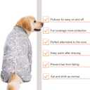 Recovery Suit for Large Medium Dogs After Surgery, Soft Breathable Anti Licking Dog Onesie E-Collar & Cone Alternative, Pet Bodysuit for Preventing Hair Loss Full Cover Wound(4XL, Grey Pony)