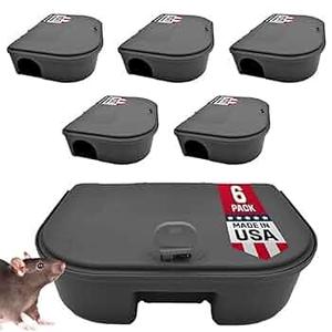 Exterminators Choice - 2 Pack Large Rat Bait Station Boxes with 1 Key - Heavy Duty Mouse Trap Poison Holder - Great for Catching Rats and Mice - Pest Control - Durable and Discreet