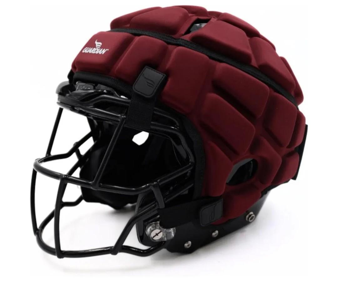 Guardian Cap - Soft-Shell Helmet Cover for Football and Lacrosse - Reduces Impact and Protects Helmets - One Size Fits All for Youth, High School, and College Programs (Red)