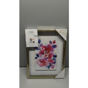PINK/PURPLE FLORAL WALL ART 12 x 15