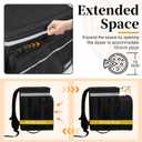 Food Delivery Backpack, Expandable Delivery Backpack Pizza Bag, XL | Reflective Strips, Cup Holder,Hot/Cold Insulated Backpack Bike Food Delivery Bag Suitable for Uber Eats, DoorDash, Black