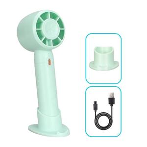 Pack Of 2 FootJKYX Personal Fans Portable Hand-held Mini Fan, USB Rechargeable, 3Speeds Small Pocket Fan with Stand for Home/Office/Travel/Outdoor (Matcha)