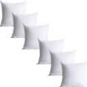 20 x 20 inches Pillow Inserts, Set of 6 Hypoallergenic Brushed Microfiber Liner Down Alternative Filled Square Cushion Throw Pillow