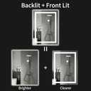 40"x30" LED Bathroom Mirror with Lights, Dimmable, Anti-Fog, Lighted Bathroom Vanity Mirror for Wall, Backlit + Front Lit, Memory Function, Shatter-Proof, Tempered Glass