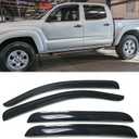 Set of 4Pcs Smoke Window Sun Rain Visor Vent Guard Deflector Shade Fit for 2005-2012 Toyota Tacoma Double/Crew Cab