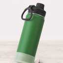 koodee Insulated Water Bottle, 22 oz Stainless Steel Double Wall Vacuum Wide Mouth Sport Bottle with Leakproof Spout Lid(Grass Green)