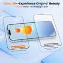 Unbreak 9H Glass for iPhone 15/16 Screen Protector [Auto-Dust Removal, Bubble Free] 1:1 Full-Coverage Tempered Glass Ultra HD Clear, Case Friendly, 2-Pack