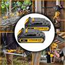 LONG FIT Replace for DEWALT 20V MAX Battery Pack, 3.0-Ah, 2-Pack, Compatible with Dewalt DCB200 DCD DCF DCG Series Cordless Power Tools