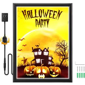 LED Poster Frame 27"×40" Snap Frame with Dimmer Switch Illuminated Backlit Movie Poster Frame in Black Adjustable Brightness Gift for Chrismas Decorations Home Theater Advertisement