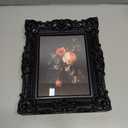 Black 6X8 Vintage Picture Frame, Gothic Ornate Antique Style with Real Glass, 6 X 8 Photo Frame for Wall or Tabletop, Home Decor