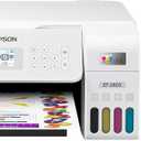 Epson EcoTank ET-2803 Wireless Color All-in-One Cartridge-Free Supertank Printer with Scan, Copy and AirPrint Support (White)