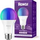 Roku Smart Light Bulbs (Color, 1-Pack) - Dimmable A19 Color Lightbulbs with Adjustable Brightness & Temperature - WiFi Smart Bulbs Works with Roku Voice, Alexa & Google Assistant - Smart Home Products