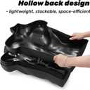 Noamus 6 Pack Male Mannequin Torso, Shapely Dress Form with Hanging Hook, T-Shirt Display Hollow Back Body, Shatterproof Rounded Waist Mold for Craft Shows, Photos Design, Clothing Sewing, Black