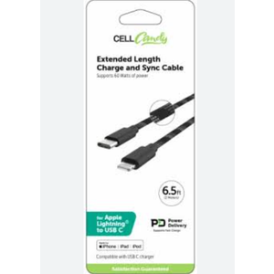 NEW Apple Quick Charge Cable to USB C Extended Length 6.5 Foot Black