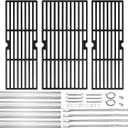 Hisencn Grill Replacement Parts for Charbroil Performance 475 4 Burner 463377319 463376419, 463376319, G470-5200-W1 Burner, G470-0004-W1A Heat Plates and Cooking Grates