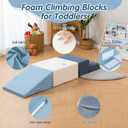 Large 4 Pcs Climbing Toys for Toddlers 1-3 Inside, Oderless & Skin-Friendly Toddler Climbing Toys Indoor, Foam Climbing Blocks for Toddlers with Velcro to Keep Them Together Ideal Gift