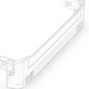 UPGRADED WPW10183971 Refrigerator Door Shelf, Door Bin Bar WPW10172186 Compatible with Whirlpool Refrigerator Shelf Replacement Part W10183971 Fridge Lower Bottom Door Trim