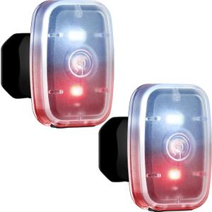 Mudder Running Lights for Runners Rechargeable LED Safety Lamps USB Rechargeable Clip on Strobe Bicycle Tail Lamps with 5 Modes Flashing Bike Lights for Night Riding Walking Hiking Pet Dog