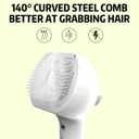 Pet Steam Brush, 3-in-1 Self-Cleaning Grooming Tool for Long & Short Hair Pets - Deshedding and Dematting Hair Brush for Dogs & Cats - White