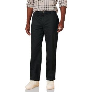 Amazon Essentials Men's Classic-Fit Wrinkle-Resistant Flat-Front Chino Pant , Black, 42W x 30L