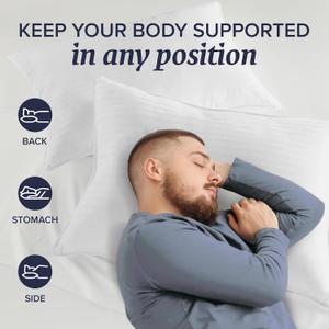 Coop Home Goods Original Adjustable Pillow, Queen Size Bed Pillows for Sleeping, Cross Cut Memory Foam Pillows - Medium Firm Back, Stomach and Side Sleeper Pillow
