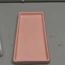 10 x 5 Ceramic Bathroom Tray for Countertop, Decorative Vanity Tray for Dresser Tops, Small Rectangular Trays for Perfume, Candle, Jewelry, Cosmetics (Pink)