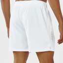 NORTHYARD Men's Athletic Gym Shorts Basketball 5" Tennis Workout Short Quick Dry Mesh Running with Zipper Pockets (White, M)