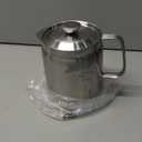 Maylmc 1.7L HEAVY DUTY Stainless Steel Bacon Grease Container with Strainer for Oil Storage, Bacon Grease Saver with strainer for Kitchen, Stainless Steel Oil Filter Pot with Strainer, kitchen gadgets