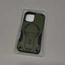 Goton for iPhone 17 Case with Privacy Tempered Glass Screen Protector & Camera Lens Protector, Compatible with MagSafe, Invisible Kickstand, Shockproof Phone Cover, Green