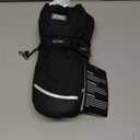 MCTi Kids Mittens Waterproof Winter Ski Warm Sherpa Lined Long Cuff with String (XX-Small, Black)