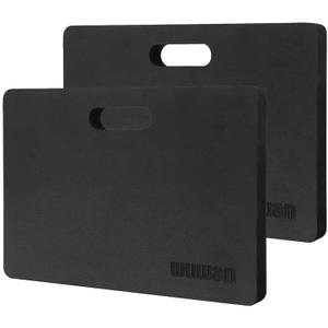 Yoga kneeling mat, 1.5inch Thick,Knee Push-ups, Plank Support & Yoga Elbows/Knees Mat Provides Cushion for Kneeling & Elbows (black/2pcs)