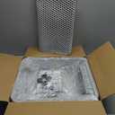 Stainless Steel Cat Litter Box, Odor Free Metal Litter Box with High Sides Lid, Open Top Low Entry Litter Pan Include Scoop Easy Cleaning Anti-Scratch Kitty Cat Box Anti-Urine Leakage, Non-Sticky, M (Light Grey(17.5 in))