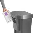simplehuman 45 Liter / 12 Gallon Rectangular Kitchen Step Trash Can with Soft-Close Lid, Grey Plastic