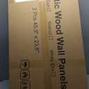 Acoustic Wood Wall Panels, 2-Pack 45.3" x 23.6" Soundproof Wall Panels, Wood Slat Wall Panels for Wall Decor, Natural Oak