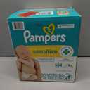 Pampers Baby Wipes Sensitive, Water Based Hypoallergenic and Unscented 504 Total (6 Flip-Top Packs)