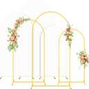 7.2FT,6.6FT,6FT Arch Backdrop Stand and Cover Set of 3 White Spandex Fitted Backdrop Cover Wedding Party Balloon Arch Stands Metal Arched Frame with Arch Covers for Birthday Baby Shower Ceremony Decor