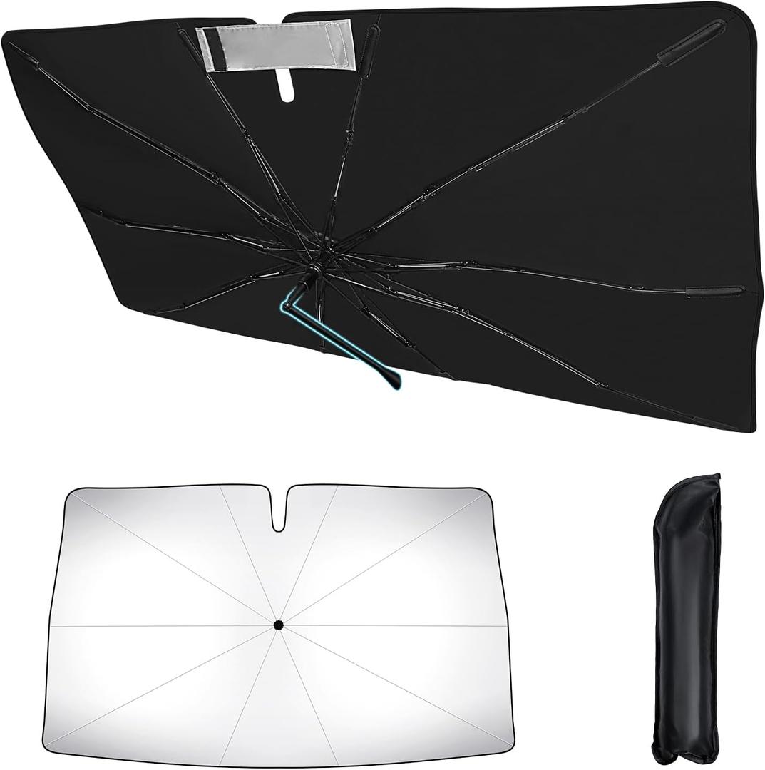 [2025 Upgrade] Rilsen Windshield Sun Shade Umbrella for Mazda CX-30 2019-2024 2025 CX30 Front Car Window Shades Double Thickened Foldable Sunshades Keep Cool and Protect Interior