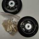 1 Pair/2pcs Luggage Suitcase Replacement Wheels 60mm/70mm/72mm/75mm/87mm/94mm/100mm, Rubber Swivel Caster Wheels 6mm Bearings Repair Kits (OD75xThk24mm/2.95x0.94in)