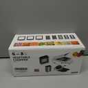 8-in-1 Vegetable Chopper with Container - Veggie Onion Salad Chopper, Mandoline Slicer, French Fry Cutter, Kitchen Gadgets with Cleaning Tools (White)