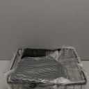 iSPECLE Expandable in Sink Dish Drying Rack with Mat - Adjustable Capacity Over The Sink Dish Drainer Drying Rack with Utensil Holder, 12.4"-17.1" L x 12" W, Black (Medium)