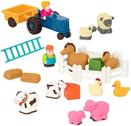 Battat – Farm Animal Play Set – 25 Animals, Fences, Farmers, Tractor, Trailer & More for Toddlers 18 Months+