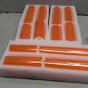 Retisee 12 Pcs Flameless LED Candles Battery Operated with 10-Key Remote Timer, 4" 5" 6" 7" Real Wax Flickering Pillar Orange Flameless Candles for Fall Halloween Thanksgiving Wedding Decor