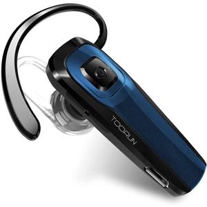 Bluetooth Earpiece, M26 Bluetooth Headset Handsfree V5.0 Wireless Earpiece Headphone with Noise Reduction and Microphone Compatible for Android iPhone Cell Phone Laptop - Blue