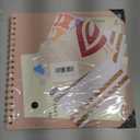 Vienrose Kids Scrapbook Album 10.4"X10.0" with Window Silk Fabric Cover Acid-Free Pages Personalised DIY Photos Scrapbooking for Baby Memory Book, First Year Keepsake Journal Gift Boy Girl, Pink, 10.4"X10.0" 20Sheets