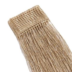 JAMNIK Door Curtains, Glittering Silver Wire Curtains, Silver Wire encrypted Hanging Curtains, Living Room partition (1 Piece)