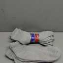 9 pairs Extra Wide Diabetic Cotton Socks Quarter NonBinding, Ankle Socks (Size 1015) Grey