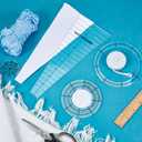 5 Pcs Acrylic Quilting Template Ruler 10 Inch Dresden Plate Template for Quilting Blanket Making Clothing Craft DIY(Transparent)