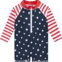 Funnycokid Baby Swimsuit Boy Toddler Bathing Suit Rash Guard UPF 50+ Swimwear 6 Months-4T