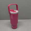 Manna Atlas Stainless Steel Tumbler with Silicone Straw , Pink, 25 oz